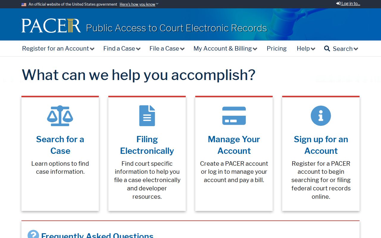 PACER federal court records for Montcalm County searches